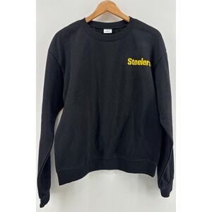 Mission Ridge Pittsburgh Steelers Crewneck Sweatshirt Mens Medium Black NFL NWOT